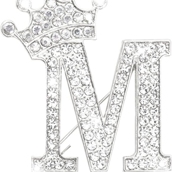 Jewelry - Brooches and Pins for Women Initial Brooch Pin Bag Charms Rhinestone Brooches fo